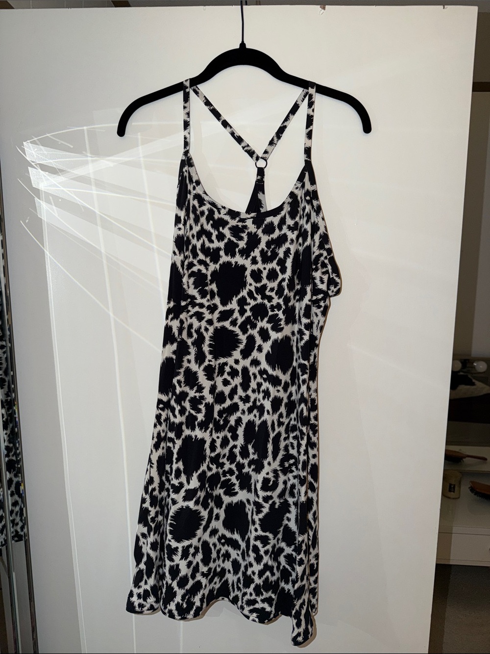 Outdoor voices black-and-white exercise dress